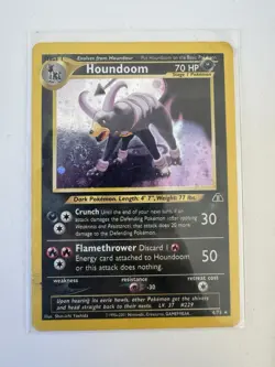 Houndoom Holo Rare 4/75 Neo Discovery 2001 WOTC Vintage Pokemon Card LP - Image 1