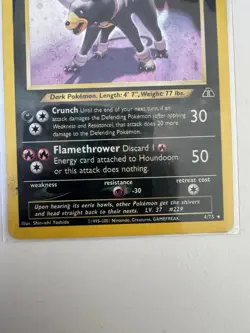 Houndoom Holo Rare 4/75 Neo Discovery 2001 WOTC Vintage Pokemon Card LP - Image 4