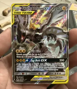 Pikachu & Zekrom GX SM168 Tag Team MP Promo Card Full Art Card - Image 1