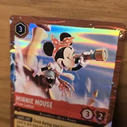 Disney Cruise Lorcana Azurite Sea Promo Card Minnie Mouse Pirate Lookout 17/P3 - Image 3