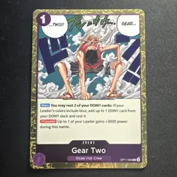 Gear Two OP11-080 R a Fist of Divine Speed One Piece Card Game - Image 1