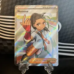 Pokemon TCG Nemona Trainer Paldean Fates Full Art Holo Ultra Rare Card 229/091 - Image 1