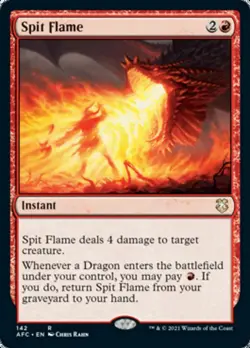 MTG Spit Flame [Dungeons & Dragons: Adventures in the Forgotten Realms Comm - Image 1