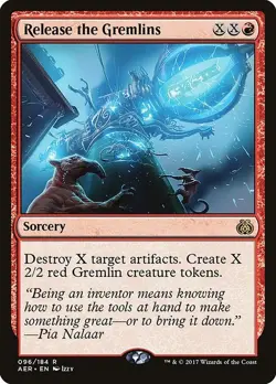 Release the Gremlins 2x FOIL AER MTG Aether Revolt Rare MINT red - Image 1