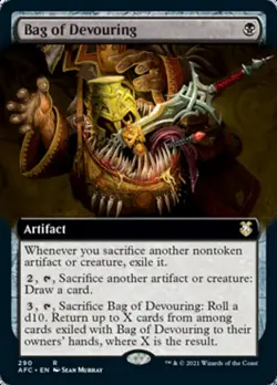 MTG Bag of Devouring (Extended Art) [Dungeons & Dragons: Adventures in the - Image 1