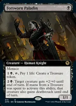 MTG Forsworn Paladin (Extended Art) [Dungeons & Dragons: Adventures in the - Image 1