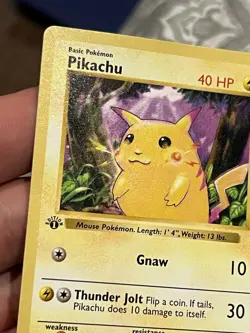 Pokemon First 1st Edition Pikachu 58/102 Red Cheeks Base Set Shadowless 1999 - Image 2