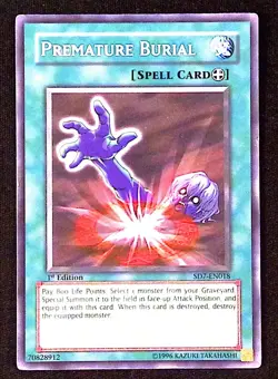 Premature Burial 1st Edition YuGiOh Invincible Fortress Spell Common - Image 1