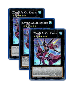 Yugioh! CXyz N.As.Ch. Knight LED9-EN004 (SR) 1st Ed 3x - Image 1