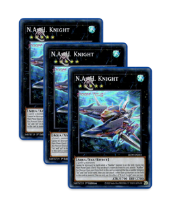 Yugioh! N.As.H. Knight LED9-EN003 (SR) 1st Ed 3x - Image 1