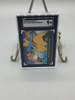 2000 TOPPS POKEMON TV ANIMATION EPISODE CARD EP14 ELECTRIC SHOCK SHOWDOWN SGC 9 - Image 1