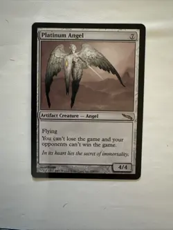 MTG Magic the Gathering Platinum Angel Card Mirrodin LP (228/306) - Image 1