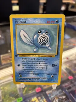 Pokemon Card - Poliwag Ptitard FRENCH 1st Edition Base Set 59/102 NEAR MINT - Image 1