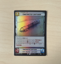 Star Wars Unlimited LOF Constructed Lightsaber Foil Legendary Card 763 - Image 1