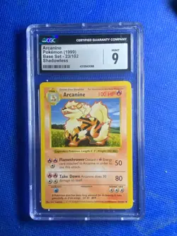 CGC 9 MINT Arcanine 1999 Base Set 23/102 Pokemon Card CGC 9 - Image 1