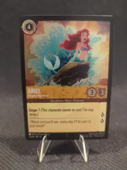 Disney Lorcana TCG Ariel Singing Mermaid Card Ursula's Return Rare Foil 3/204 - Image 1