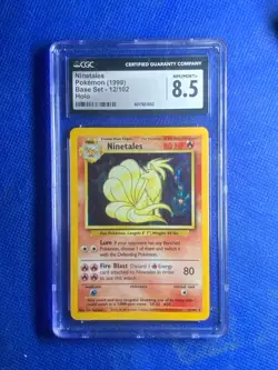 Ninetales 1999 Base Set 12/102 Holo Pokemon Card psa CGC 8.5 - Image 1