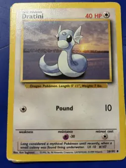 DRATINI 26/102 - Base Set - VINTAGE WOTC - Pokemon Card - Unlimited - NM - Image 1