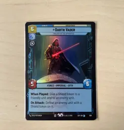 Star Wars Unlimited Legends of the Force Darth Vader Foil Legendary Card 539 - Image 1