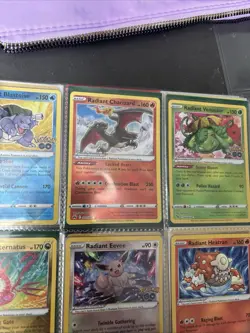 Pokemon Card Lot Of Radiant Evee And Charizard Nm Condition - Image 1