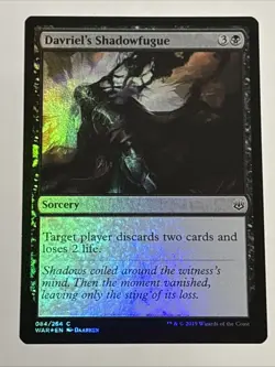 MTG War of the Spark Davriel's Shadowfugue Foil 084/264 NM - Image 1