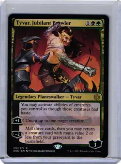 MTG Tyvar, Jubilant Brawler (218/523) Phyrexia All Will Be One LP - Image 1
