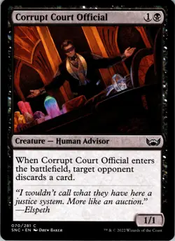 Corrupt Court Official - C - - Normal - Streets of New Capenna - #70 - NM - MTG - Image 1