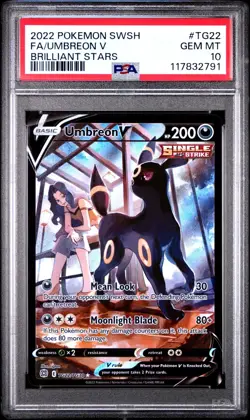 PSA 10 Pokemon Brilliant Stars Umbreon V Trainer Gallery TG22/TG30 - Image 1