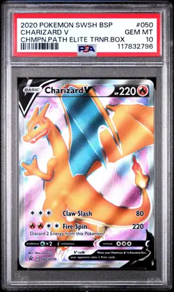 PSA 10 Pokemon Black Star Promo Charizard V SWSH050 - Image 1