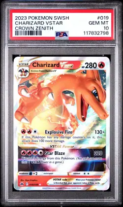 PSA 10 Pokemon Crown Zenith Charizard VSTAR 019/159 - Image 1