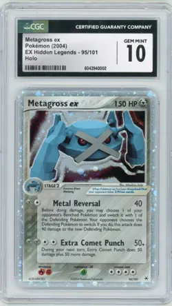2004 Pokemon Hidden Legends Metagross #95 Holo CGC 10 - Image 1