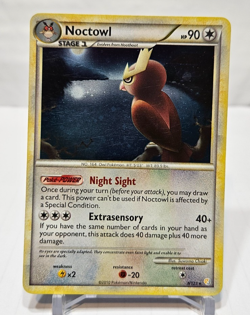 Noctowl 8/123 Holo Rare Heart Gold Soul Silver Base Set Pokemon 7414 - Image 1