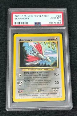 2001 Pokemon Neo Revelation Unlimited #23/64 Skarmory Rare PSA 10 - Image 1