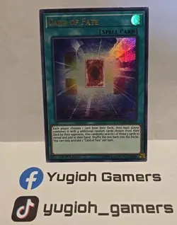 YUGIOH CARD OF FATE DUOV 1ST EDITION ULTRA LIGHT PLAYED - Image 1