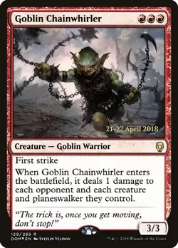 Foil Goblin Chainwhirler - Dominaria Promos | MTG Card - Image 1