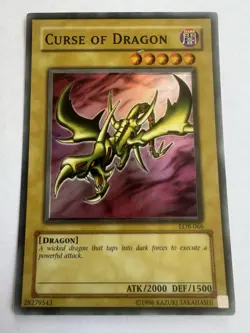 Yu-Gi-Oh LOB-066 Curse of Dragon Super Rare Holo Card NM - Image 1