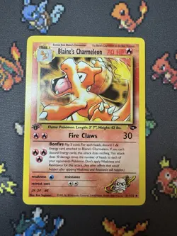 Pokemon Card Blaine's Charmeleon 1st Edition Uncommon Gym Challenge 31/132 - LP - Image 2