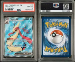 Pokemon TCG Milotic EX 2024 Surging Sparks Ultra Rare Holo Card #217/191 PSA 10 - Image 3