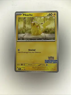 Pikachu SVP214 Illustration Contest 2024 Promo Pokemon Card SV BSP PTCG NM - Image 1
