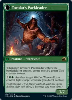 MTG Tovolar's Huntmaster // Tovolar's Packleader [Innistrad: Midnight Hunt] Nea - Image 2