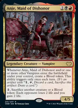 MTG Anje, Maid of Dishonor [Innistrad: Crimson Vow] Near Mint Magic - Image 1