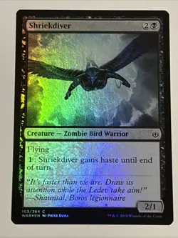 MTG War of the Spark Shriekdiver Foil 103/264 NM - Image 1