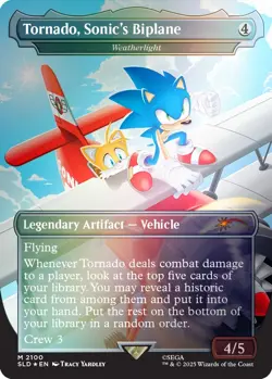 MTG Tornado, Sonic's Biplane / Weatherlight, Foil, NM/Unplayed, Secret Lair SLD - Image 1