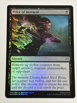 MTG War of the Spark Price of Betrayal Foil 102/264 NM - Image 1