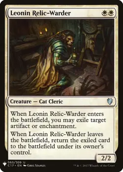 MTG Leonin Relic-Warder [Mystery Booster] Near Mint Magic - Image 1