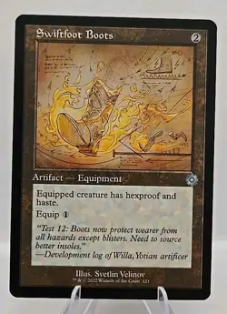 Swiftfoot Boots (Schematic) MTG The Brothers' War: Retro Frame Artifacts Regular - Image 1
