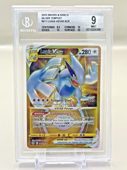 2022 Pokemon Sword & Shield Silver Tempest Lugia VSTAR SCR BGS 9 Mint 3x 10 subs - Image 1