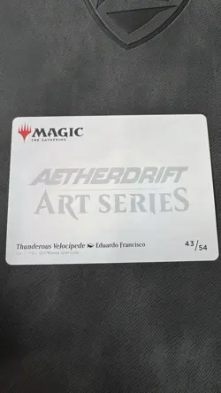 Gold Stamp Art Series 43/54 THUNDEROUS VELOCIPEDE mtg Aetherdrift - Image 2