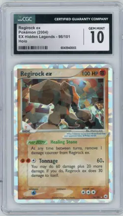 2004 Pokemon EX Hidden Legends Regirock ex #98 Holo CGC 10 - Image 1