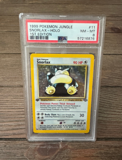 Pokemon Snorlax 11/64 Jungle Holo 1st Edition PSA 8 - Image 1
